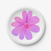 Watercolor flowers  ペーパープレート (正面)