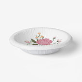 Watercolor flowers  ペーパーボウル (傾斜あり)