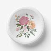 Watercolor flowers  ペーパーボウル (正面)