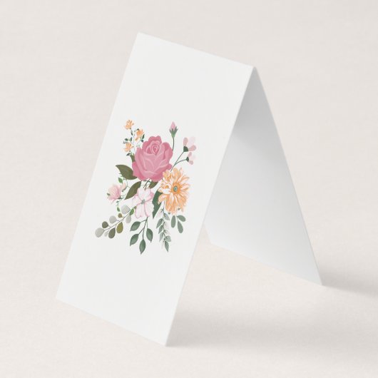 Watercolor flowers 名刺 (正面)