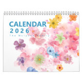 Watercolor Flowers 2026 Calendar | Elegant Floral  カレンダー (カバー)