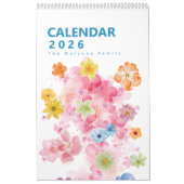 Watercolor Flowers 2026 Calendar | Elegant Floral  カレンダー (カバー)