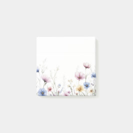 Watercolor Flowers Bottom Border Wildflowers ポストイット