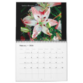 Watercolor Flowers Calendar カレンダー (2月 2026)
