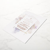 watercolor flowers Confirmation 箔招待状 (回転した状態)