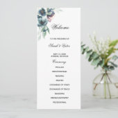 Watercolor flowers double side program card  プログラム (スタンド正面)