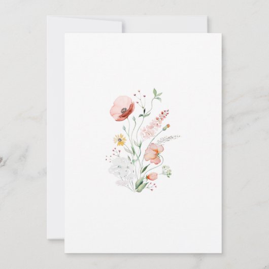 Watercolor Flowers Engagement Party (裏面)