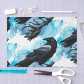 Watercolor Flowers Floral Raven Botanicals 薄葉紙 (クラフト)