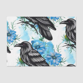 Watercolor Flowers Floral Raven Botanicals 薄葉紙