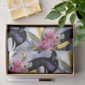 Watercolor Flowers Floral Raven Botanicals 薄葉紙 (ギフト)