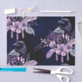 Watercolor Flowers Floral Raven Botanicals 薄葉紙 (クラフト)