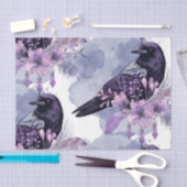 Watercolor Flowers Floral Raven Botanicals 薄葉紙 (クラフト)