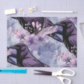 Watercolor Flowers Floral Raven Botanicals 薄葉紙 (クラフト)