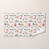 Watercolor Flowers Pattern バスタオルセット (ハンドタオル)