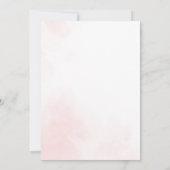 Watercolor Flowers Peach Color Boho Bridal Shower 招待状 (裏面)