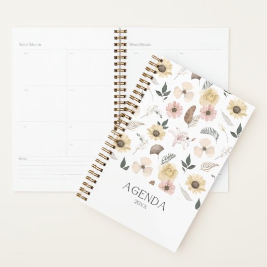 Watercolor Flowers Planner プランナー手帳 (ディスプレー)