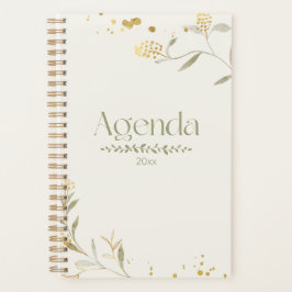 Watercolor Flowers Planner – Minimalist Design プランナー手帳