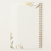 Watercolor Flowers Planner – Minimalist Design プランナー手帳 (裏面)