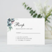 Watercolor flowers RSVP card (スタンド正面)