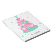 Watercolor Flowers Stars Christmas Teacher Notepad ノートパッド (アングル)