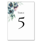 Watercolor flowers Table Number Card テーブルナンバー (裏面)
