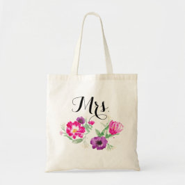 Watercolor Flowers Tote夫人 トートバッグ