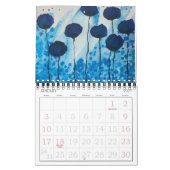 Watercolor Flowers Two Page 12-Month Calendar カレンダー (1月 2027)