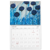 Watercolor Flowers Two Page 12-Month Calendar  カレンダー (1月 2027)