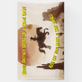 Watercolor Flying Cowboy 横断幕 (縦)