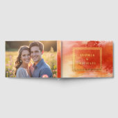 Watercolor Foil Guestbook Editable Orange Colorful ゲストブック (全面)
