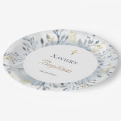 watercolor foliage Baptism ペーパープレート (アングル)