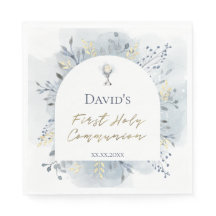 watercolor foliage First Communion