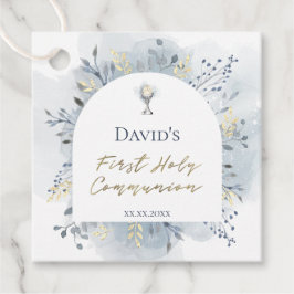 watercolor foliage First Communion フェイバータグ
