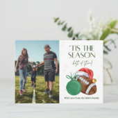 Watercolor Football Season Christmas Card [green] シーズンカード (スタンド正面)