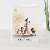 Watercolor For All You Do Mother's Day カード (正面)