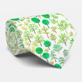 Watercolor forest in doodle style ネクタイ (ロール)