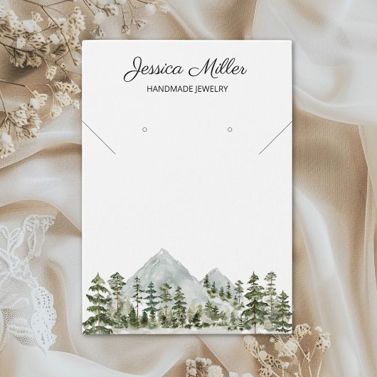 Watercolor Forest Jewelry Business Display Card