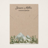 Watercolor Forest Jewelry Kraft Display Card (正面)