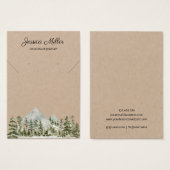 Watercolor Forest Jewelry Kraft Display Card (正面&裏面)