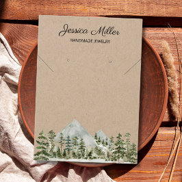 Watercolor Forest Jewelry Kraft Display Card