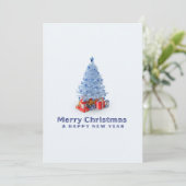 Watercolor Forest Merry Christmas Card シーズンカード (スタンド正面)