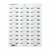 Watercolor Forest Mountain Lake ラベル (フルシート)