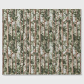 Watercolor Forest Tree Wrapping Paper ラッピングペーパー (フラット)