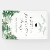 Watercolor Forest Woodland Graduation Welcome 横断幕 (横)