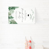 Watercolor Forest Woodland Graduation Welcome 横断幕 (インサイチュ)