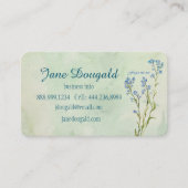 Watercolor Forget Me Not Blue Flower  名刺 (正面)