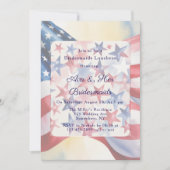 Watercolor Fourth Of July Bridesmaids Luncheon 招待状 (正面)