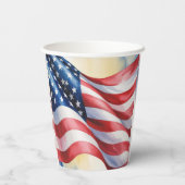 Watercolor Fourth Of July Wedding 紙コップ (裏面)