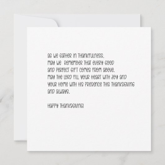 Watercolor fox and pumpkin card カード (裏面)