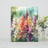 WATERCOLOR FOXGLOVE GARDEN SCRAPBOOK PAPER (スタンド正面)